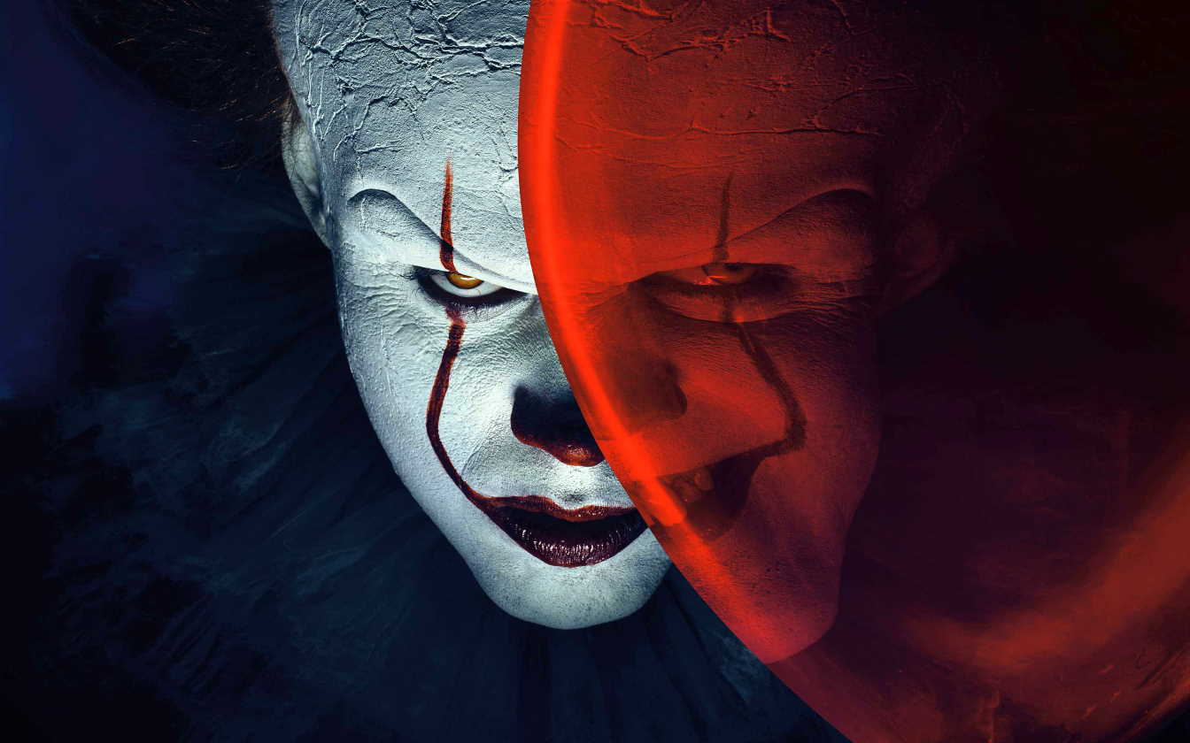 Dlaczego lubimy horrory? Poster przedstawiający klauna Pennywise z filmu 'To: Rozdział pierwszy'